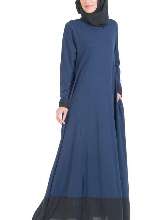Everyday Knit Maxi Dress Abaya Navy