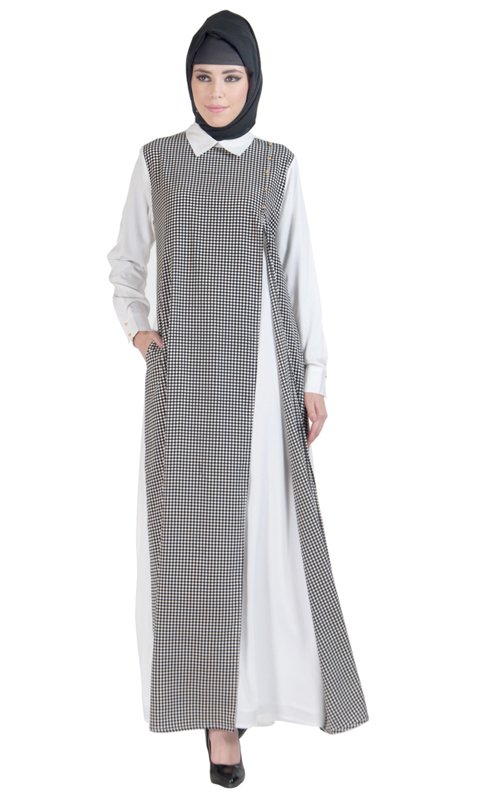 Jordan Double Layer Abaya Dress Shop at Discount Price - Islamic Clothing