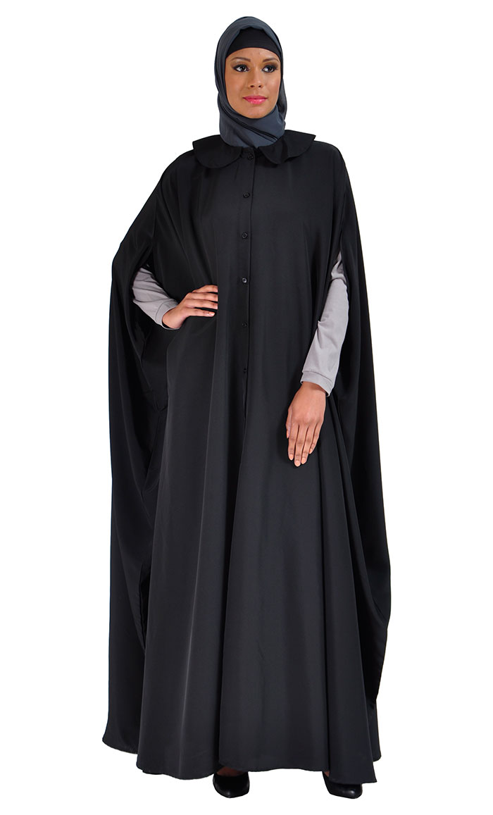Cape Jilbab Dress Black Shop at Discount Price - Islamic Clothing