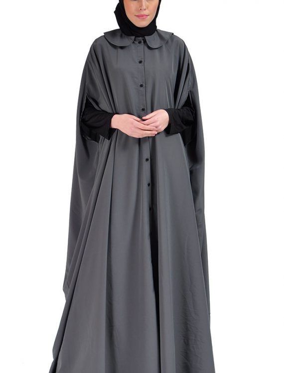 Cape Jilbab Dress Dark Grey