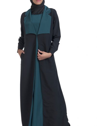 Jacket Style Two Piece Jilbaab Black