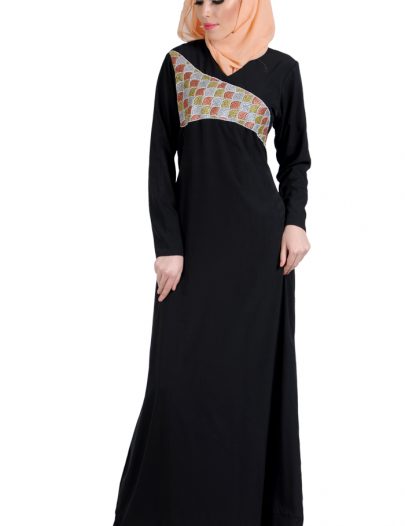 Fall Embroidered Dress Abaya