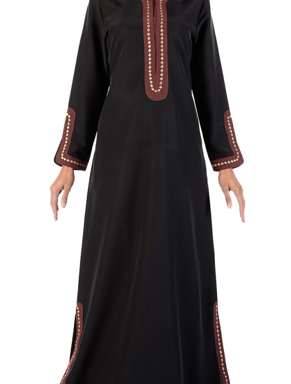 Dubai Embroidered Abaya Black Shop at Discount Price - Islamic Clothing