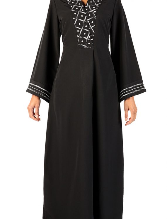 Sequin Abaya Black