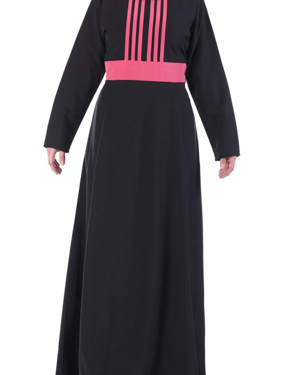 Colorful Abaya Dress Black