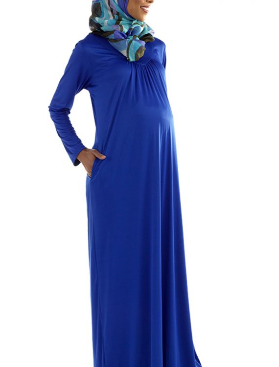 Saeda Maternity Abaya Royal Blue