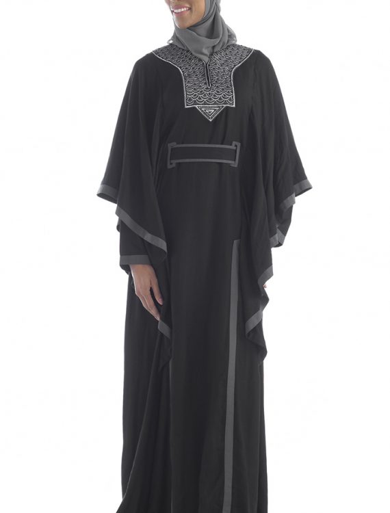 Modest Sequin Abaya Black