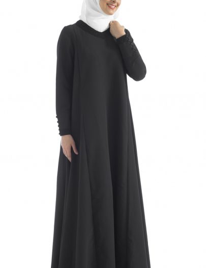 Evening Wear Celebration Abaya Gown Black