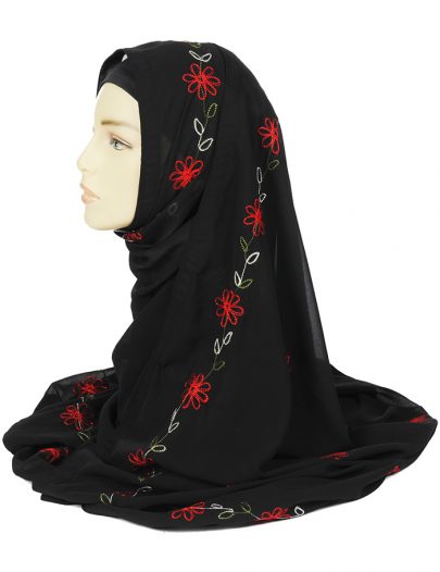 Embroidered Georgette Hijab