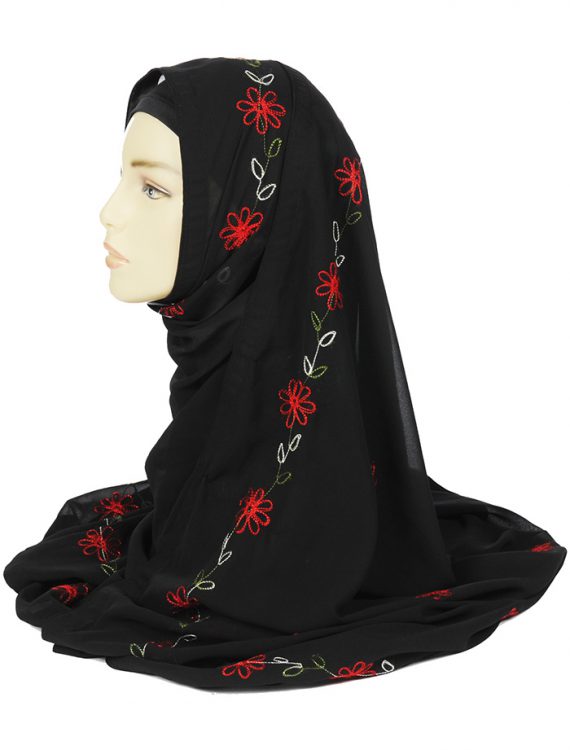 Embroidered Georgette Hijab