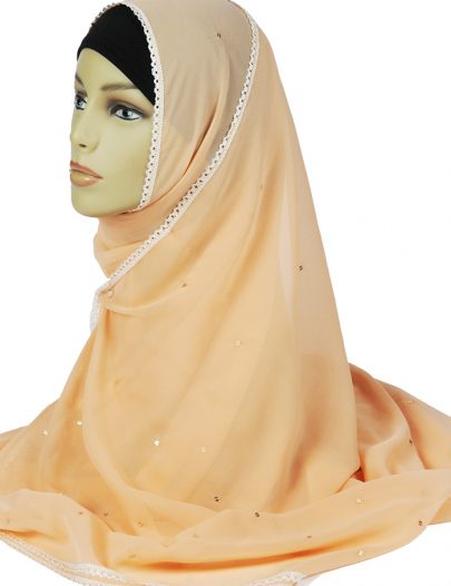 Peach Georgette Hijab