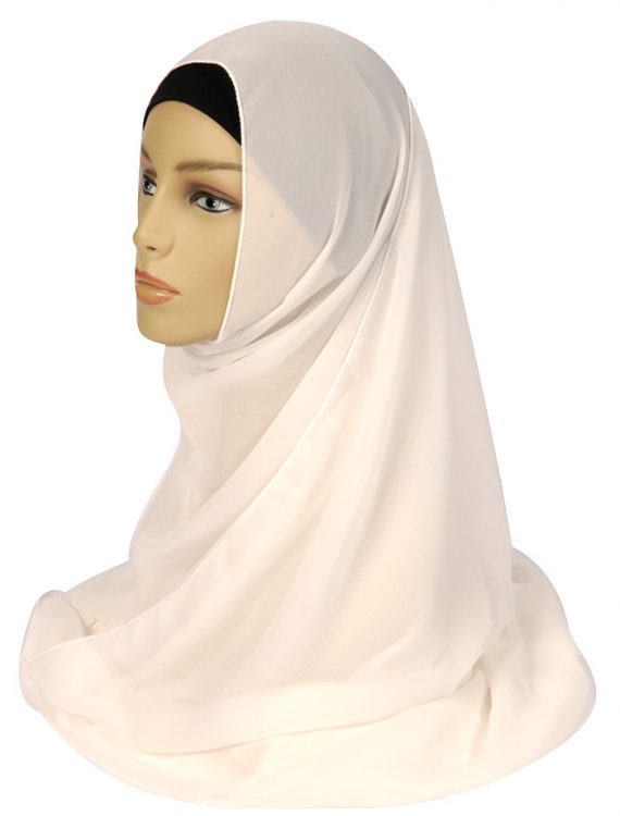 White Georgette Hijab