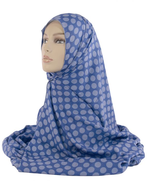 Blue Polka Dot Hijab