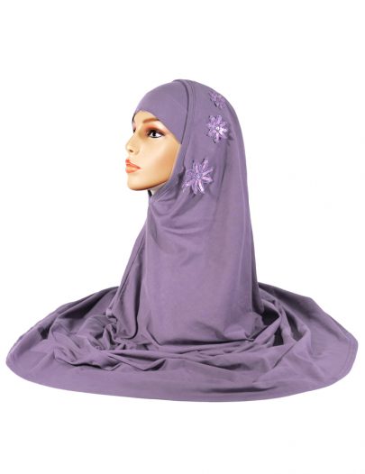 Purple 2 Piece Sequins Al-Amirah Hijab
