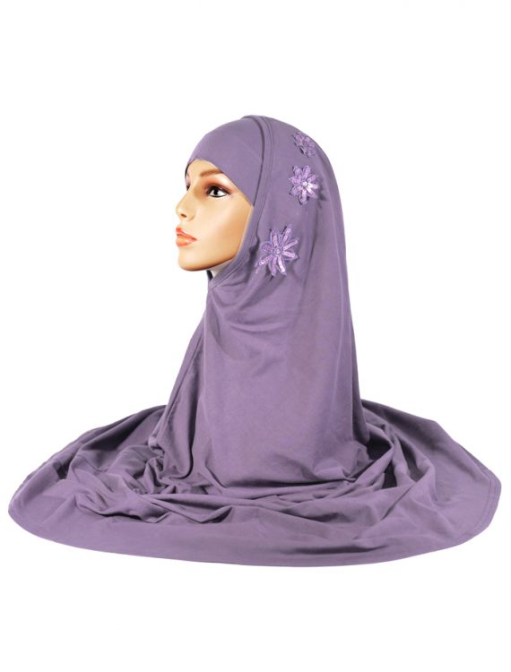 Purple 2 Piece Sequins Al-Amirah Hijab