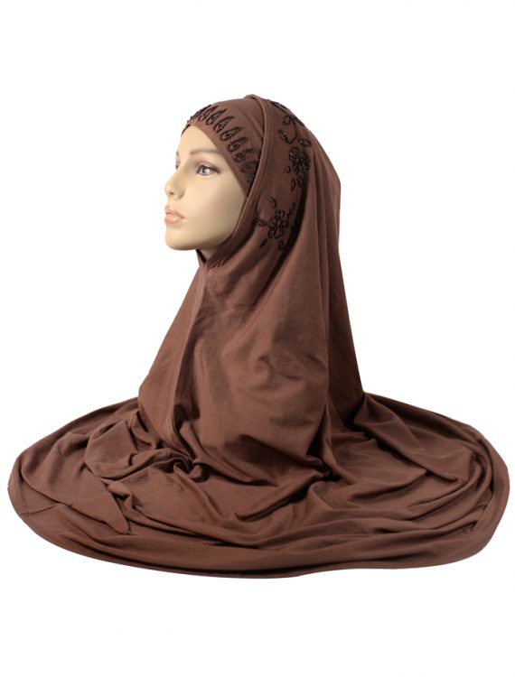 Brown 2 Piece Sequins Al- Amira Hijab