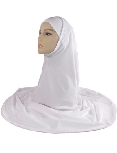 2 Piece White Cotton Hijab