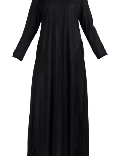 Full Length Black Polyester Under Dress Lining Slip Black
