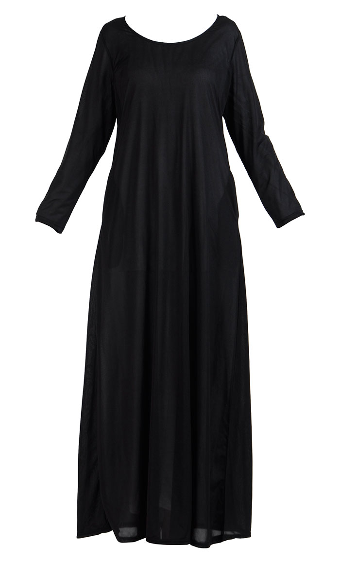 Full Length Black Polyester Under Dress Lining Slip Black Shop at ...