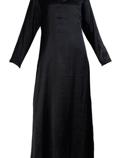 Full Length Black Satin Lace Under Dress Slip Black