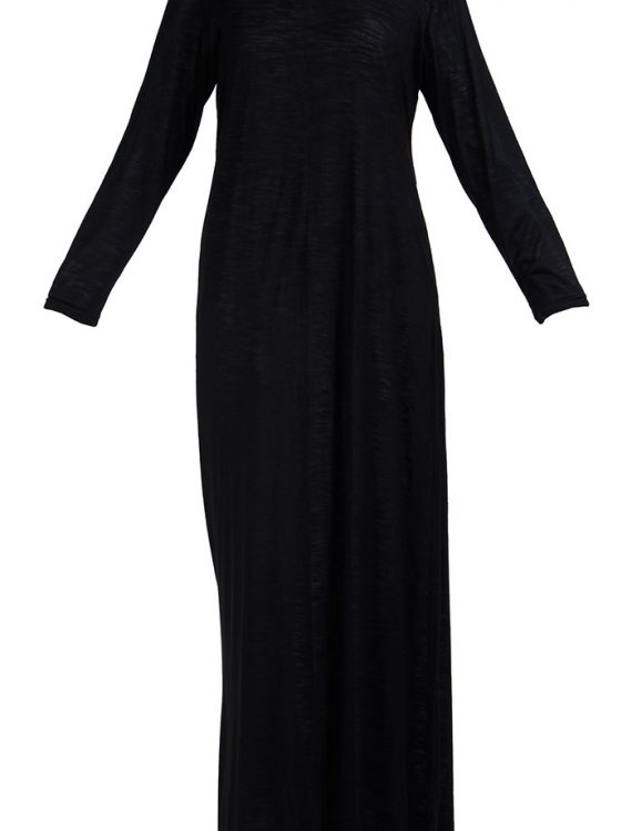 Full Length Viscose Knit Black Under Dress Slip Black Shop at Discount ...