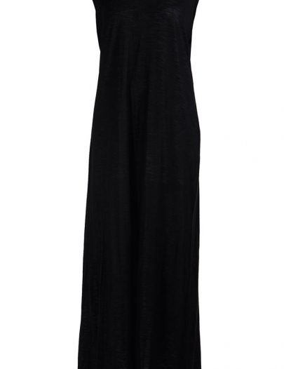Sleeveless Lace Full Length Viscose Knit Black Under Dress Slip Black