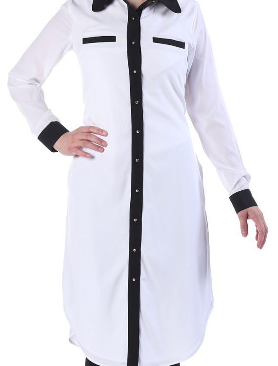 Taba Butterfly Collar Tunic White