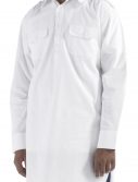 White Cotton Tab Shirt White