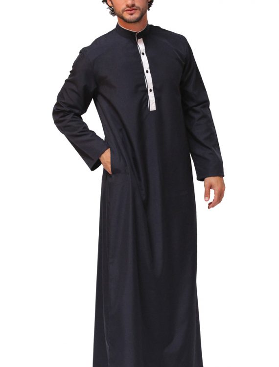 Mens Koshibo Thobe Black Shop at Discount Price - Islamic Clothing