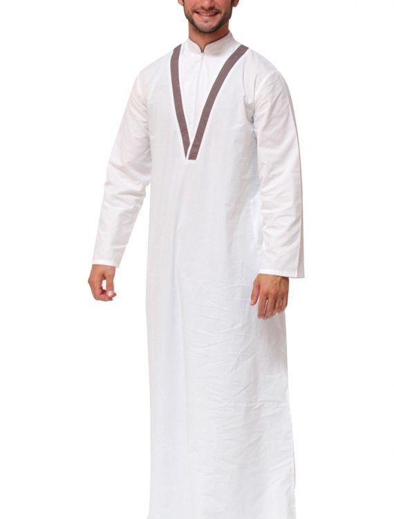 Mens Cotton Thobe Black Shop at Discount Price - Islamic Clothing