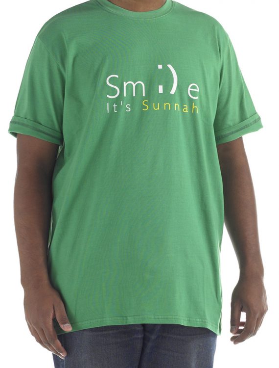 Smile Its Sunnah T-Shirt Green