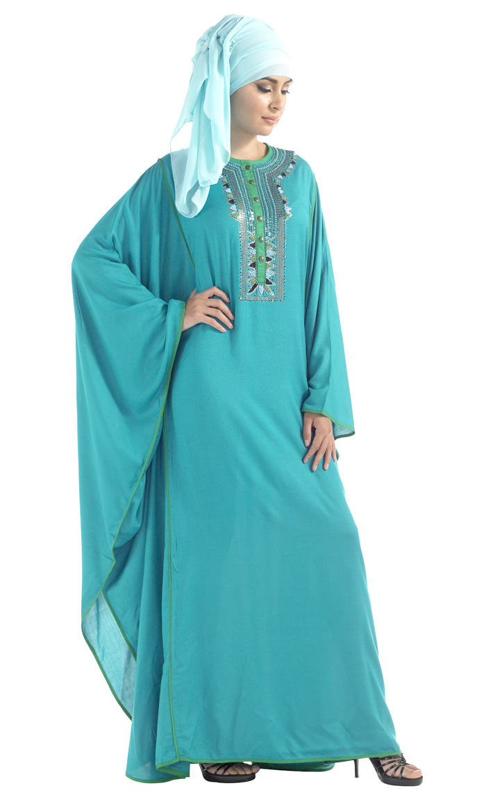 Rayon Embroidered Kaftan Black Shop at Discount Price - Islamic Clothing