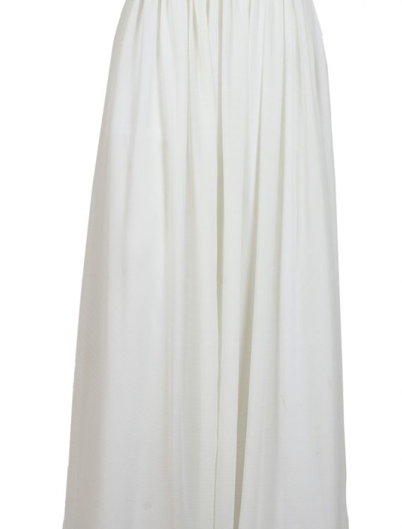 Basic White Georgette Skirt Ivory White