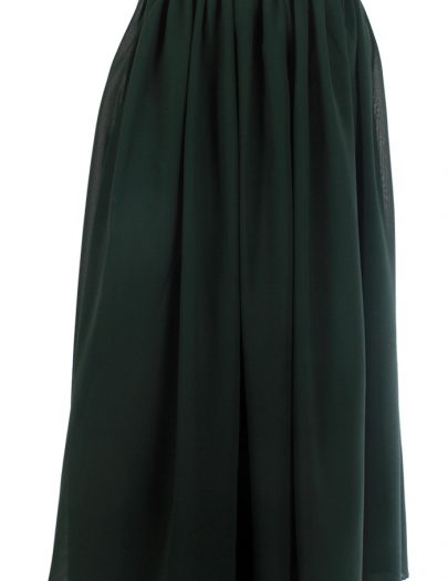 Basic Green Georgette Skirt Green