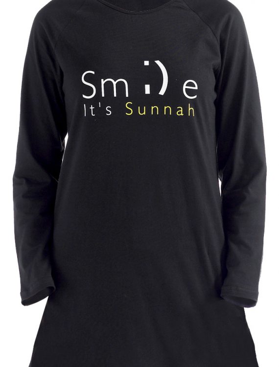Smile Its Sunnah T-Shirt Black