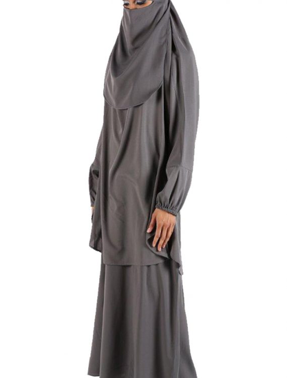 Burqa With Niqab Grey