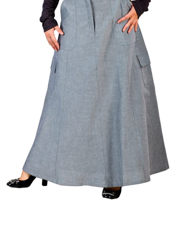 Chambray Skirt Blue