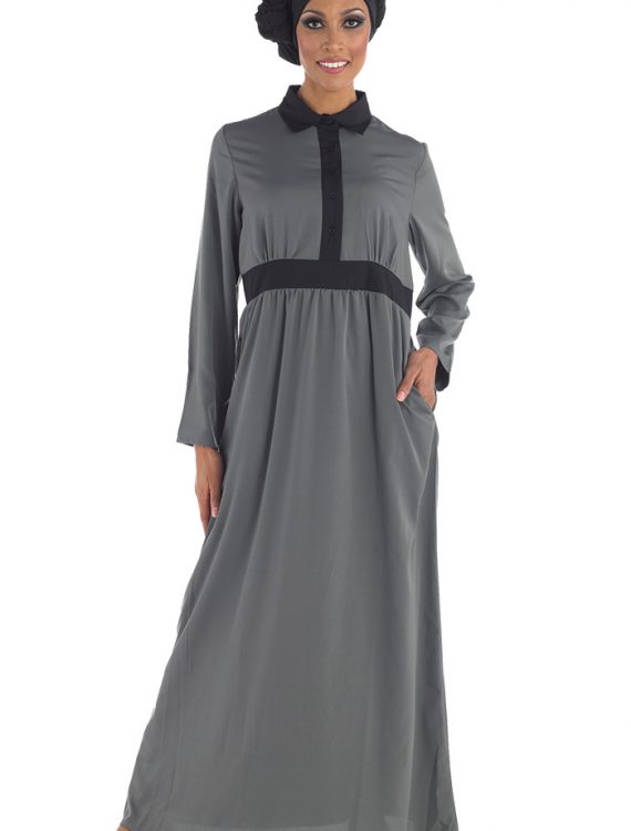 Crepe Abaya Grey Shop at Discount Price - Islamic Clothing