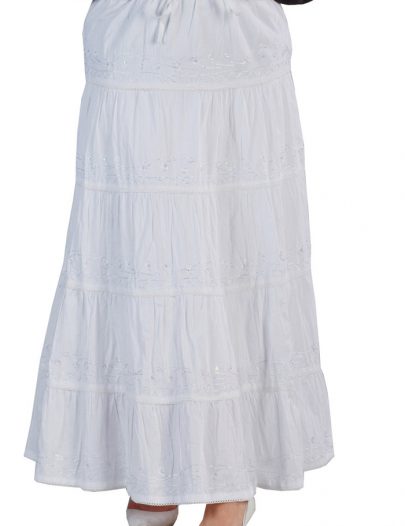Fancy Lace Skirt White