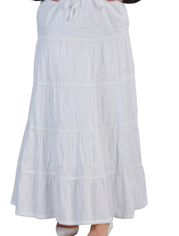 Fancy Lace Skirt White