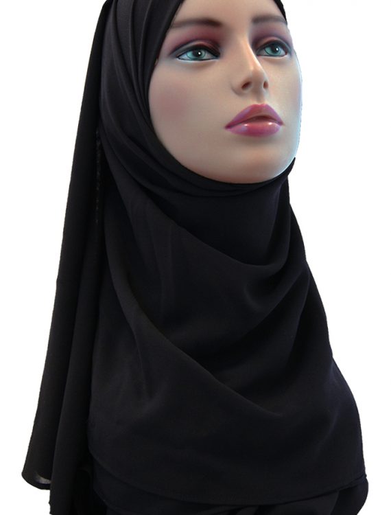 Georgette Hijab Black