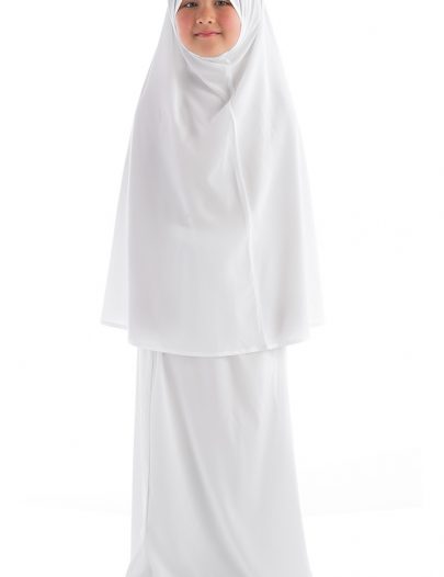 Girls Prayer Abaya White