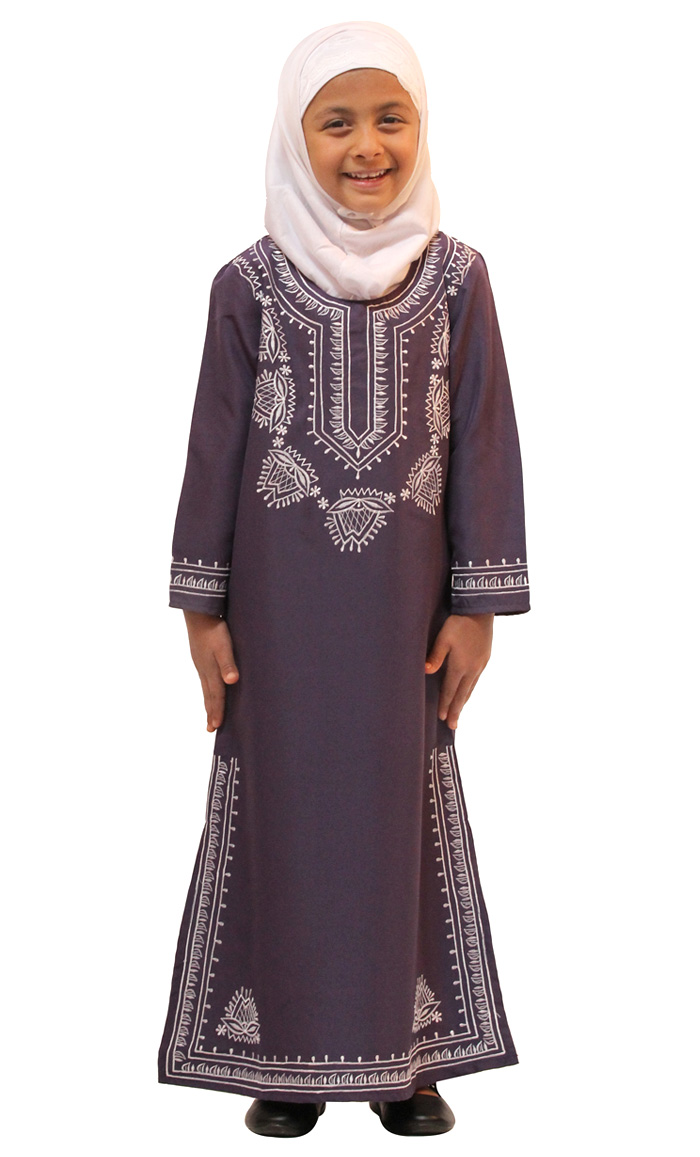 Jasmin Girls Abaya Violet Shop at Discount Price - Islamic Clothing
