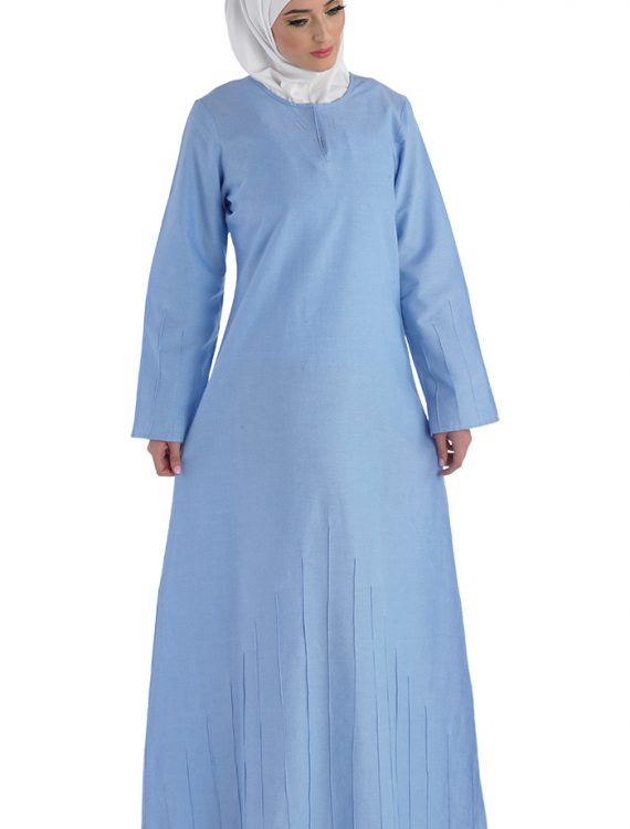 Long Sleeve Abaya Dress Final Sale Item Blue