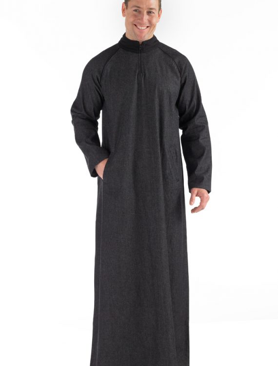 Mens Denim Thobe Black Shop at Discount Price - Islamic Clothing