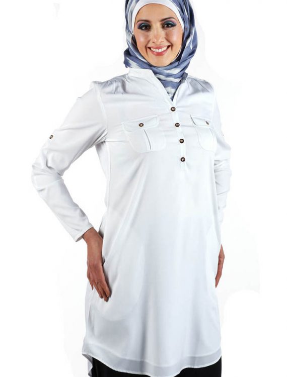 Relaxed Fit Tunic White