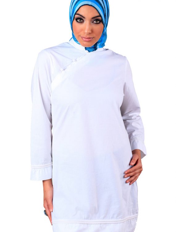 Sophisticated Asian-Style Kurti White