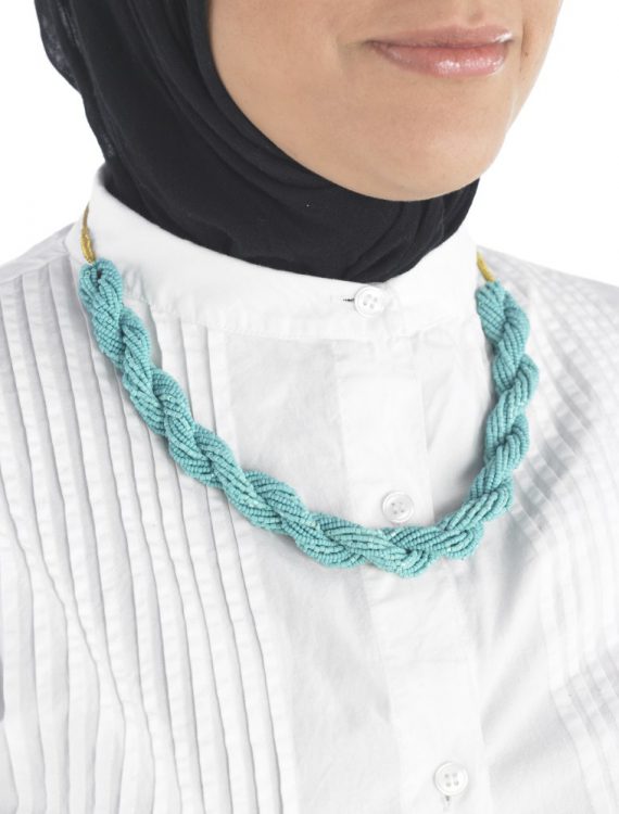 Turquoise Braid Necklace